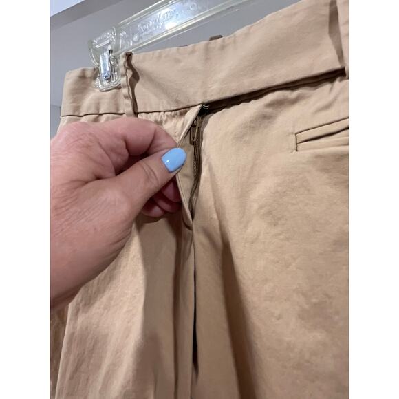 LOFT Petites Khaki Pants Size 4P Button Waist Career Trousers Minimalist Chic - Picture 5 of 12